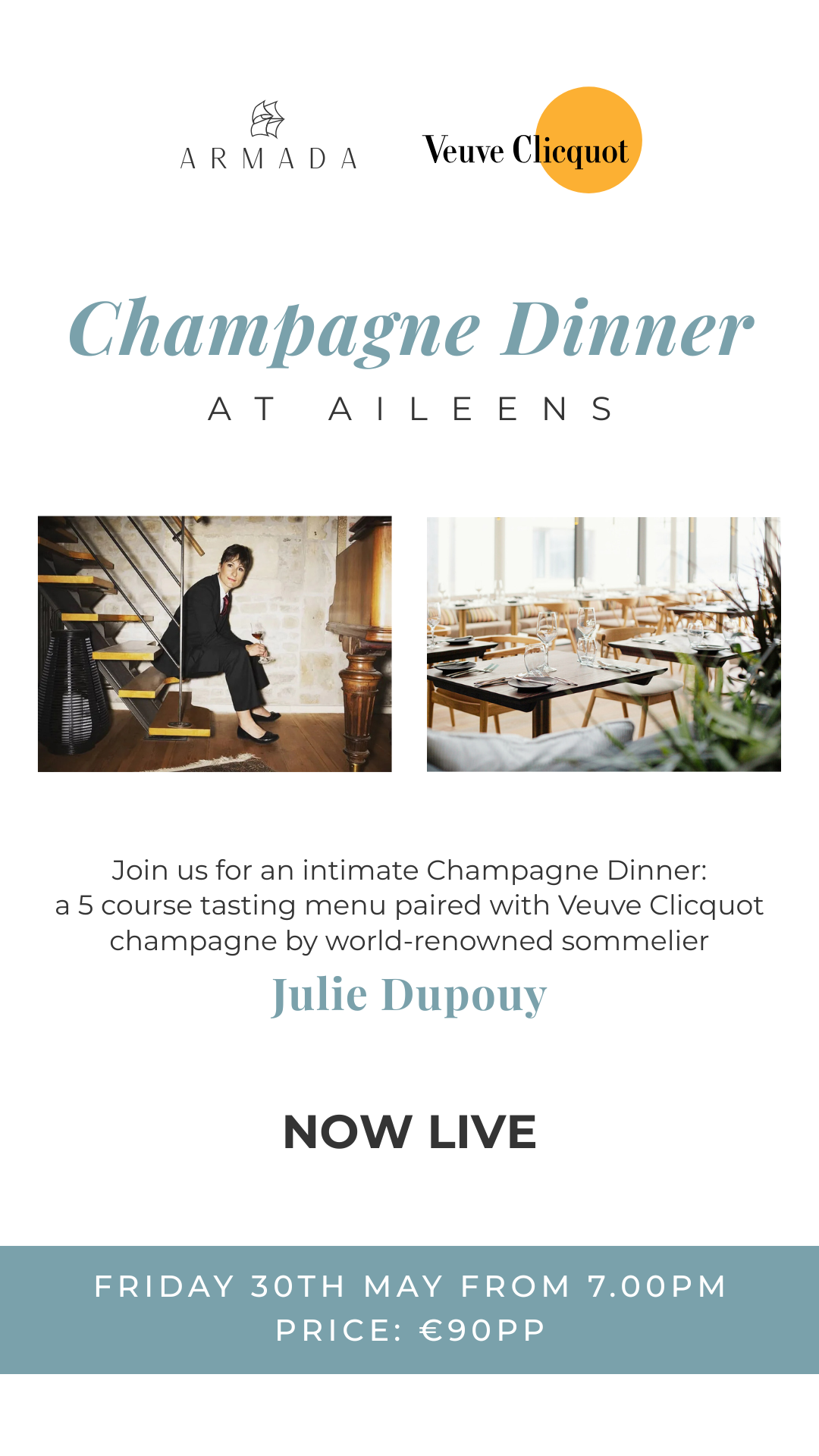 champagne dinner flyer your story 2